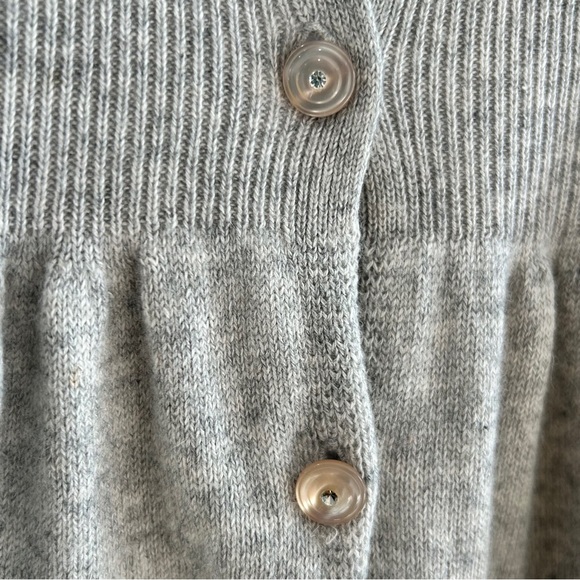 Rebecca Taylor Silk & Cashmere Peplum Cardigan With Tie-Hoodie - Picture 5 of 14